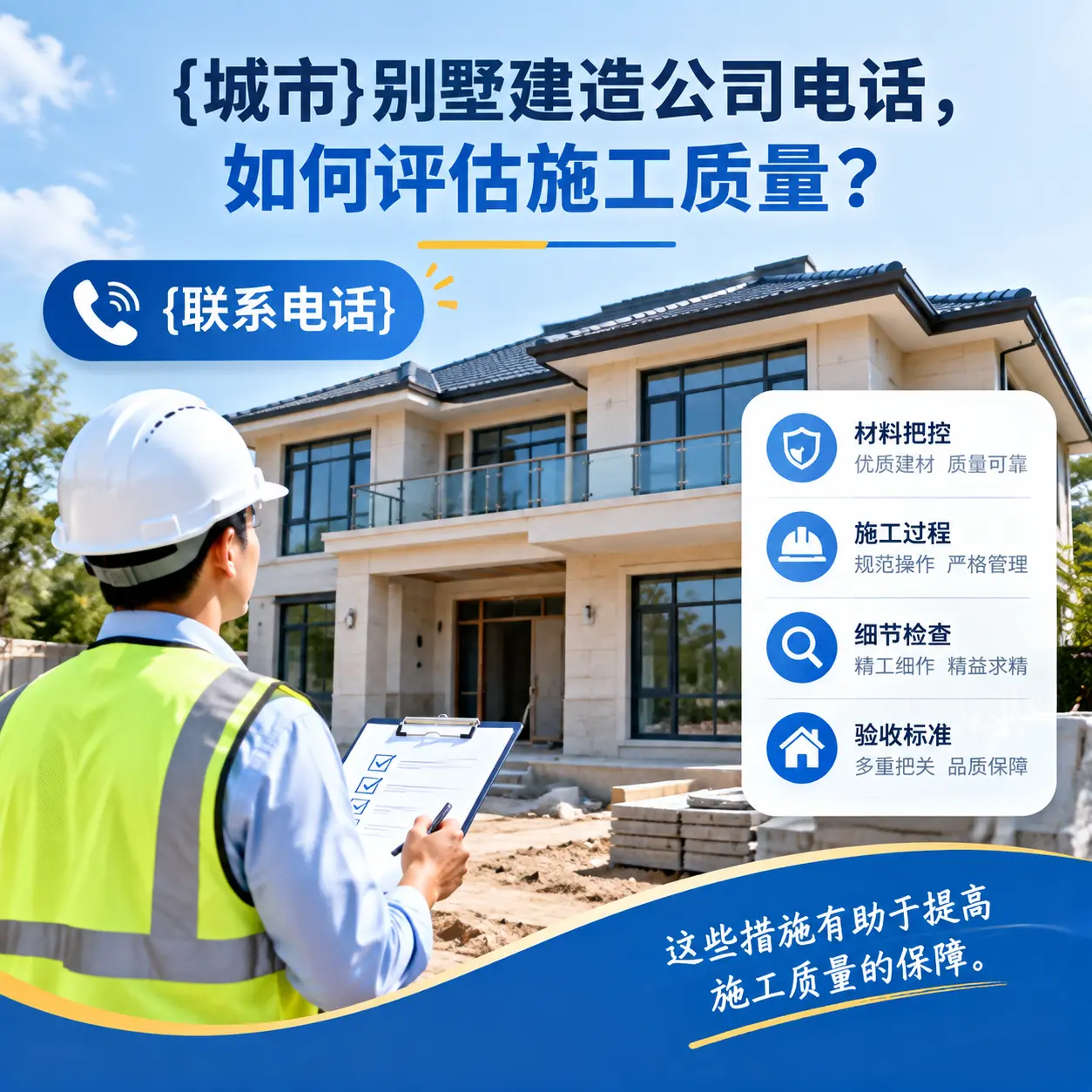 习水别墅建造公司电话，如何评估施工质量？