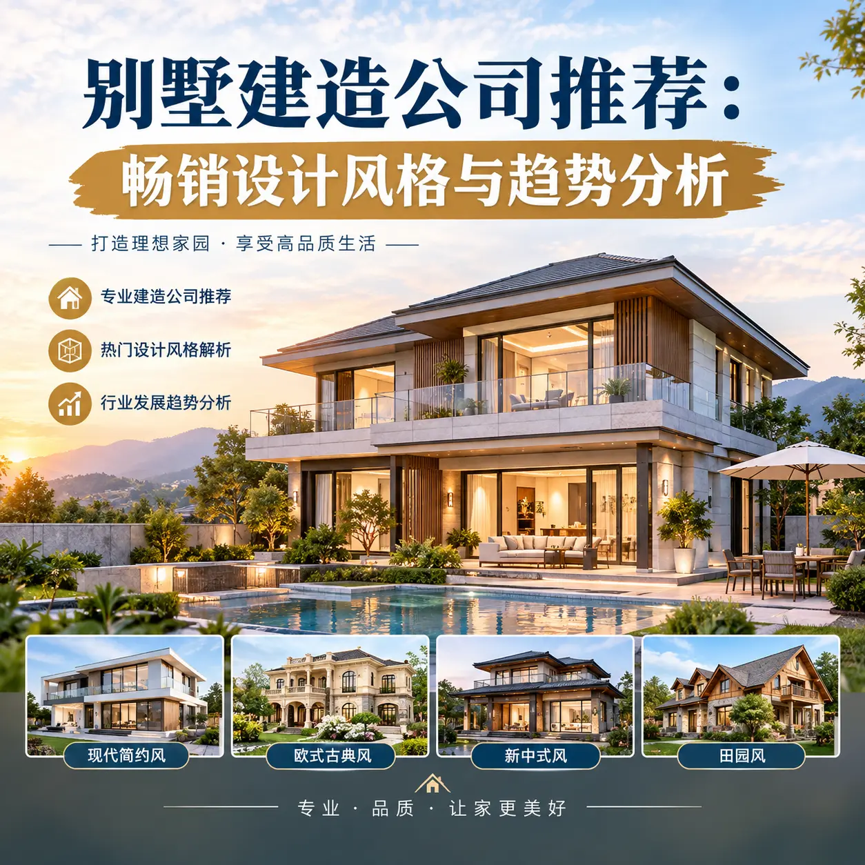 别墅建造公司推荐： 习水 畅销设计风格与趋势分析